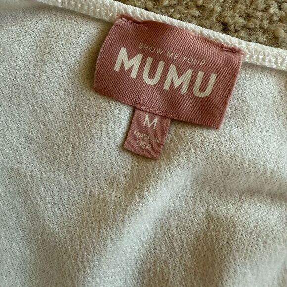 Show Me Your MuMu Arlo Bodysuit Bone Stretch M NWOT - Picture 7 of 8